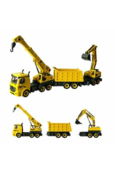 CIUPIGo Set macara și camion RC cu excavator și camion basculant – Vehicul de...