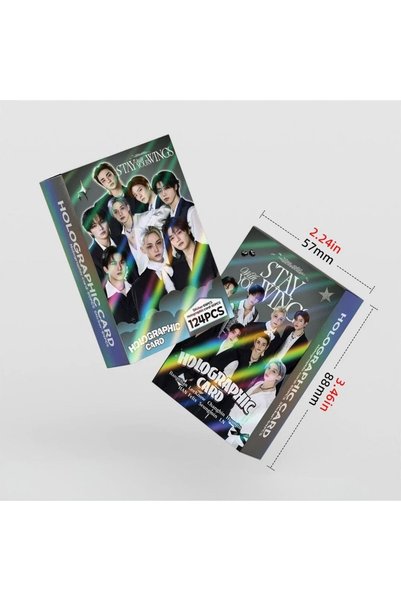Kpop Dünyasi STRAY KIDS '' Stay With Your Wings '' Çift Yön Baskılı Hologramlı Lomo Card Seti (60 Pcs)