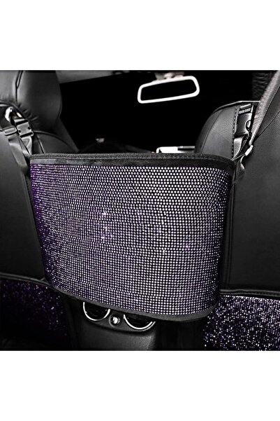 GENERAL Ainej Crystal Car Organizer and Storage Purse Holder, Mesh Handbag Ac...