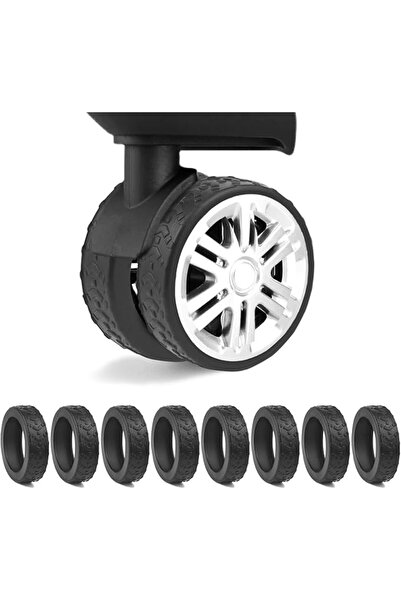 GENERAL JJWNMLL 8Pcs luggage wheel protector covers-Silicone suitcase wheel c...