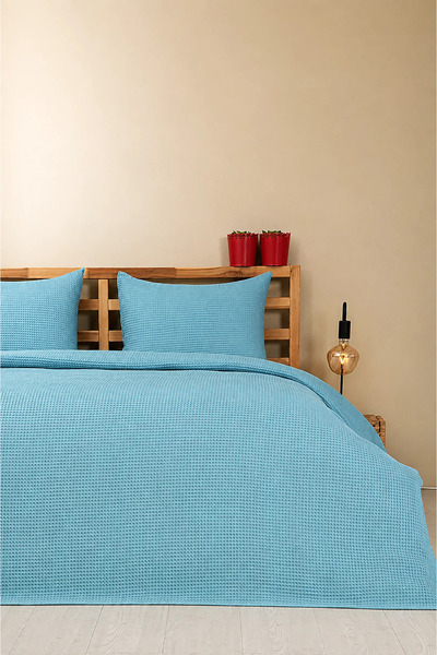 Otello Bedspread Set, Waffle – 100% Cotton – Extra King Size