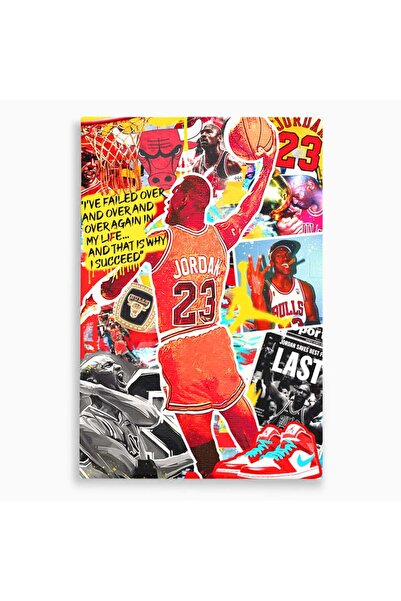 Luxcanva Tablou Canvas Michael Jordan 40x60 cm pe Sasiu Lemn Michael Jordan B...