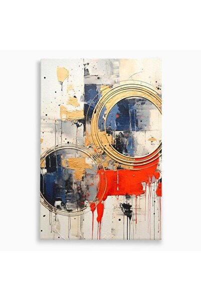 Luxcanva Tablou Canvas Cercurile Timpului 40x60 cm pe Sasiu Lemn Cercurile Ti...