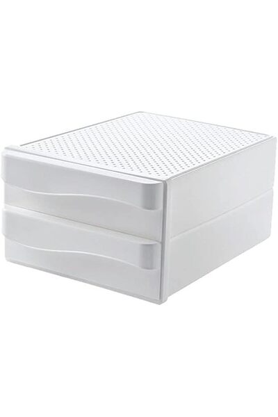 LAZATİK Organizer Box, Transparent Desk Office Organizer Storage Holder Deskt...