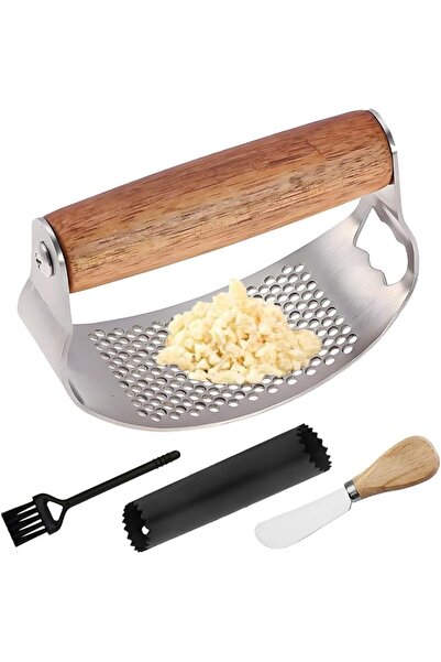 GENERAL Garlic Press Rocker Stainless Steel Ginger Crusher, Garlic Mincer and...