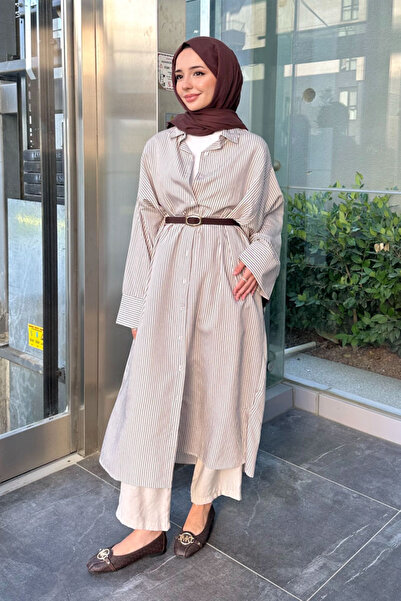 Ovn. Selwyn Striped Long Tunic - Beige