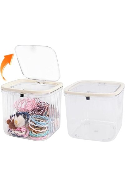 THMINS 2 Pack Hair Accessories Organizer for Girls,Clear Storage Box