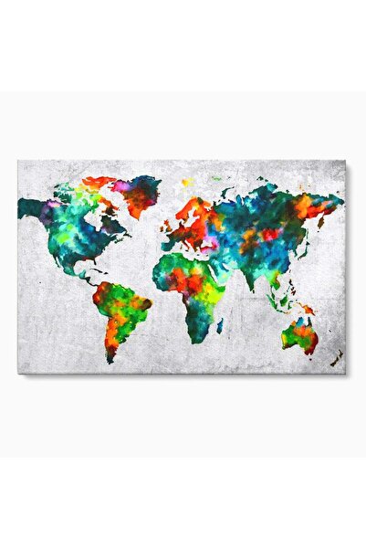 Luxcanva Tablou Canvas Arta Geografica 150x100 cm pe Sasiu Lemn Arta Geografi...