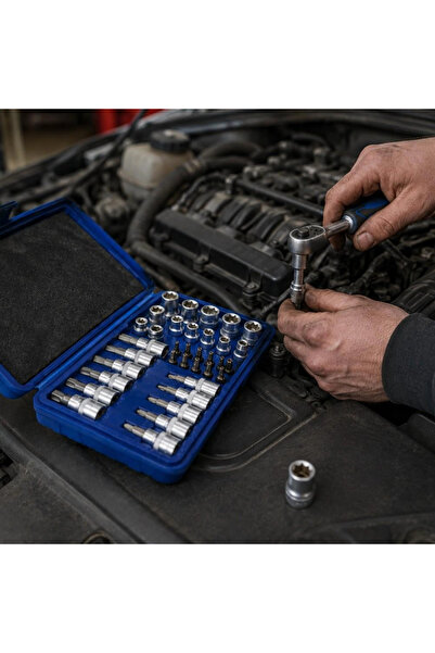 Workpro WP202595 3/8'’ CR-V 34 Parça Ağır Hizmet Torx Lokma Takımı (E/T Serisi)