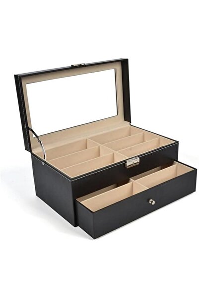 GENERAL Jewelry Box Display Box Multi-Grid Large-Capacity Double-Layer Travel...