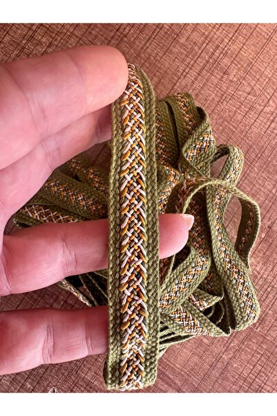 Gönülden Tasarım إكسسوار خياطة بشرائط خضراء مقاس 100×2 سم