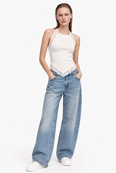 HAKKE Pensli Arka Tokalı Baggy JEAN PANTOLON