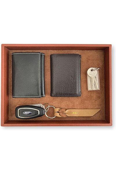 LeART Valet Tray for Men & Women – Leather Tray Organizer | Bedside, Nightsta...