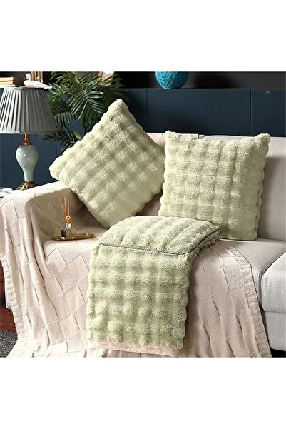 GENERAL Solid Color Flannel Blanket and Pillow Travel Pillowcase by Surewin, ...