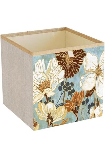 GENERAL Surwin Foldable Storage Box with Floral Pattern Oxford Fabric Storage...