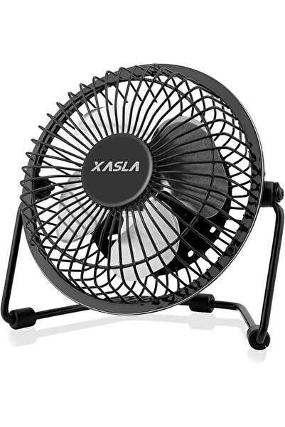 GENERAL مروحة مكتب صغيرة USB من xasla مقاس 4 بوصات، مروحة هادئة صغيرة بهيكل م...