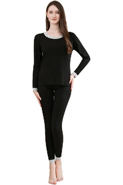 casme Women's Thermal Underwear Set Long Sleeve Top and Pants for Winter Dail...