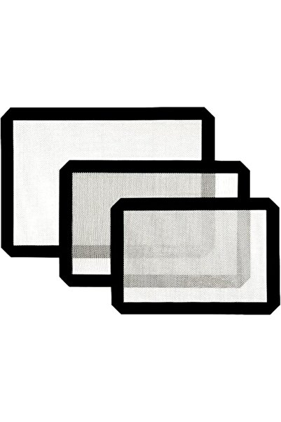 vigor path Premium Non-Stick Silicone Baking Mat Set of 3 Assorted Sizes (Sma...