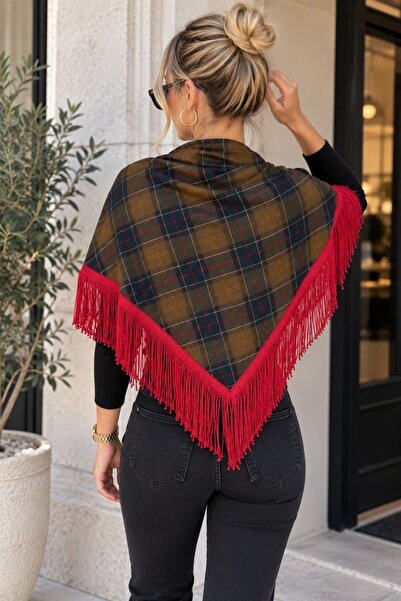 yb yağmur butik Plaid Shawl