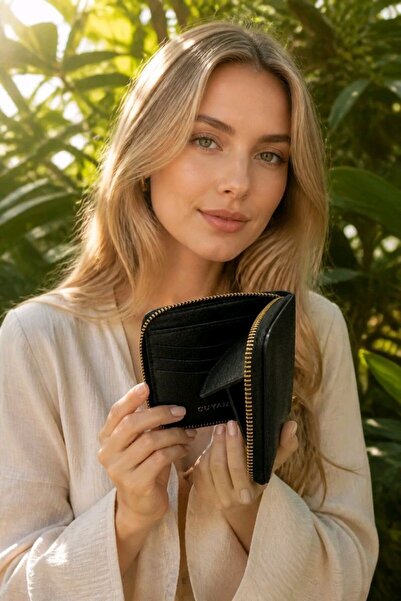 Monalisa Home Zippered Unisex Black Wallet