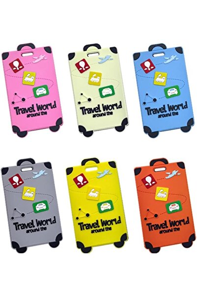 ASKIND Pack of 6 Suitcase Tags, Luggage Tags for Suitcase, Silicone Luggage T...