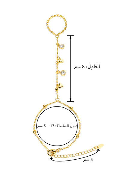 ALZAHR Gold Women's Hand Chain Bracelet (Hand-Back Chain) – Affordable Luxury Jewelry