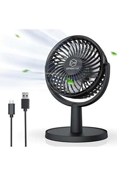 GENERAL مروحة مكتب صغيرة، تعمل بالطاقة عبر USB، مع 4 سرعات، صغيرة الحجم ولكن ...