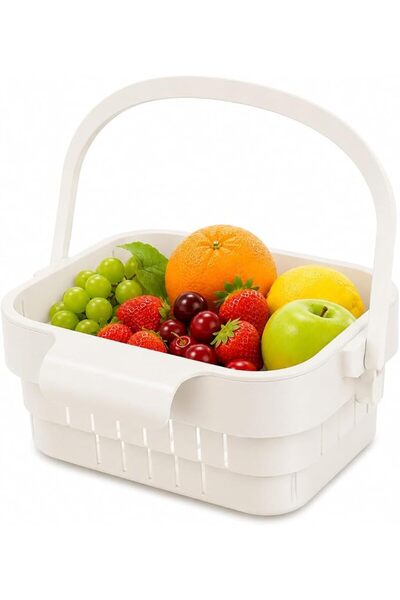 Generic Foldable Sink Drain Basket,Hang Collapsible,Colander with Flip Cover