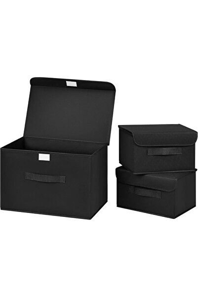 GENERAL Demnj Collapsible Storage Boxes with Lids, Foldable Storage Bin with ...