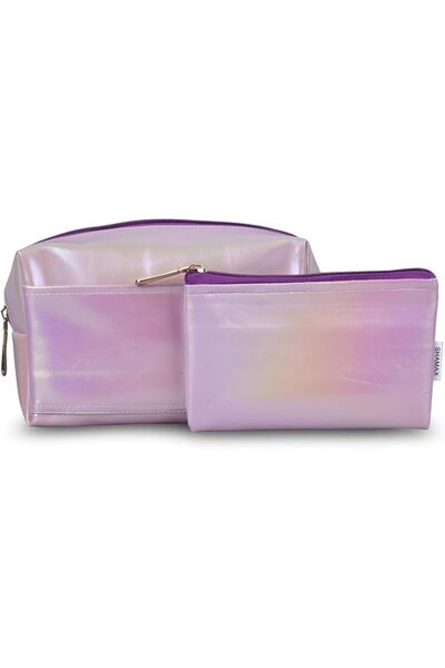SHAMAX Pu Set of 2 Pocket Pouch, Waterproof Cosmetic Travel Case Zipper Pouch...