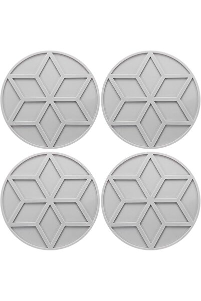 SURYA TEXTILE SOURCING sourcing map 4Pcs Silicone Trivets Mats for Hot Pots a...