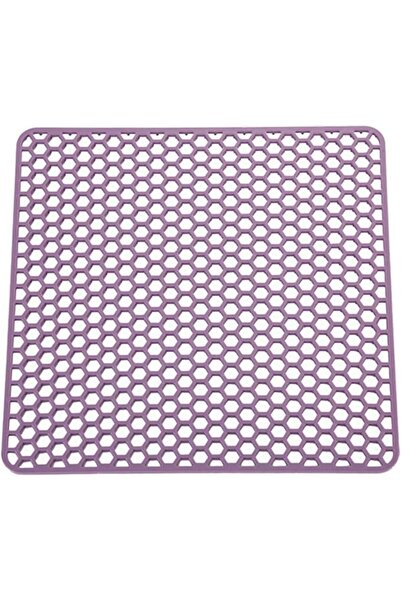 Generic Silicone Non Slip Heat Resistant Honeycomb Pot Holder Coasters Purple