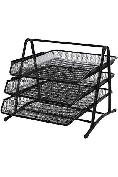Generic 3-Tier Metal Letter Tray nizer - Anti-Rust Desktop File Storage Rack ...