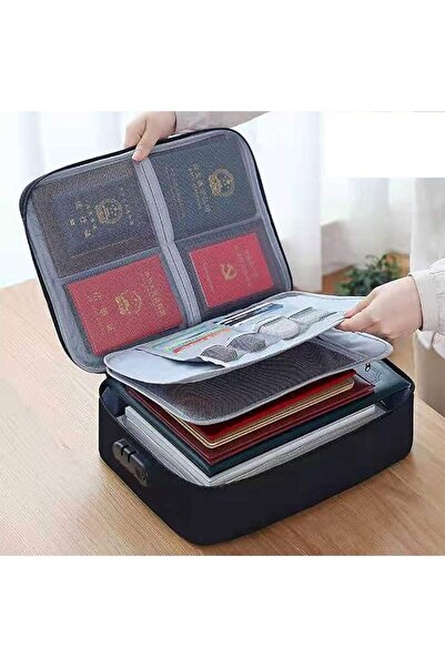 GENERAL Oxford Document Organizer with Safe Code Lock,Storage Pouch Credentia...