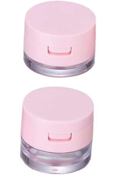 Beaupretty Empty Loose Powder Boxes Cases: 2 Sets Portable Plastic Makeup Pow...