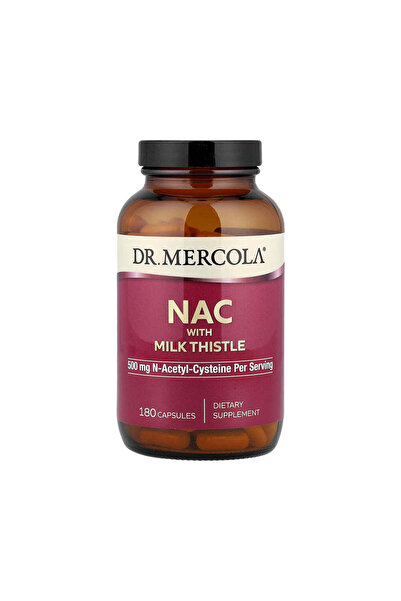 Dr Mercola Dr. Mercola NAC With Milk Thistle 500 mg - 180 Capsules