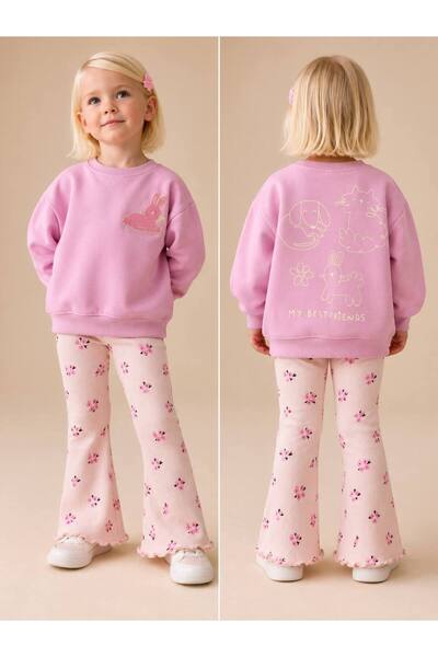 Alvadonna New Season Girls' Tights Top and Bottom Set