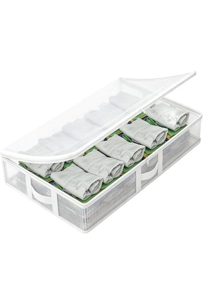Generic Under Bed Storage for Blankets Transparent Foldable Drawer Type Organ...