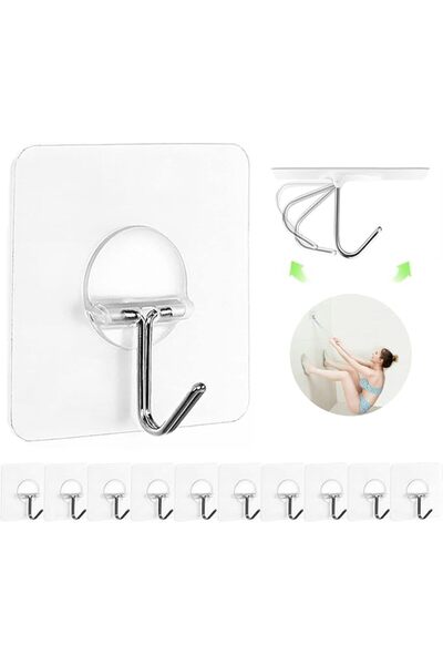 GENERAL Adhesive Hooks for Hanging Heavy Duty Wall Hooks Self Adhesive Towel ...