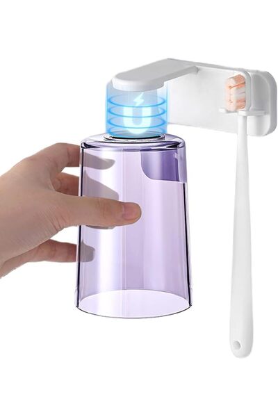 Generic Mouth Rinse Cups No Drilling Adhesive Magnetic Toothbrush Holder