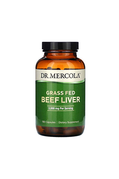 Dr Mercola Dr. Mercola Grass Fed Beef Liver 3000mg - 180 Capsules