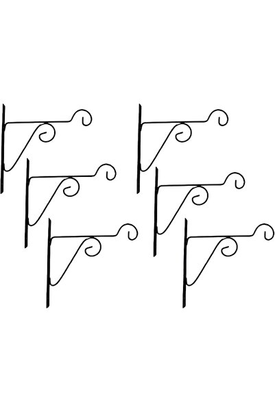 NAYRA Black Color Metal Wall Hanging Brackets for Hanging Planters - Metal Ha...
