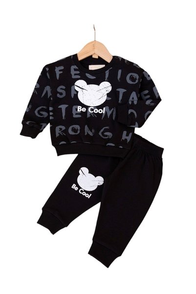 voyyo kids baby Baby Boy Crew Neck Be Cool Printed 6-9-12-18-24 Months Stripe...