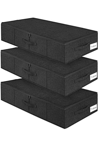 GENERAL Under Bed Storage Container, 3 Pack under Bed Storage Bags with Lid, ...