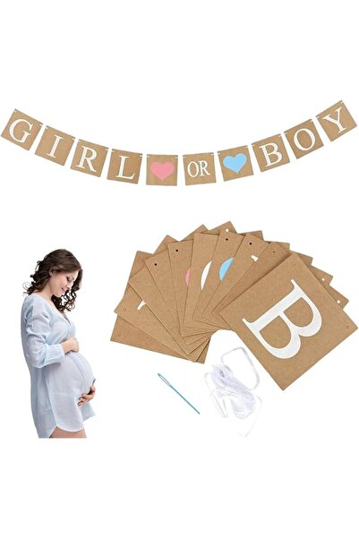 GENERAL Gender Reveal Party Decoration, Baby Shower Garland, Boy or Girl Baby...
