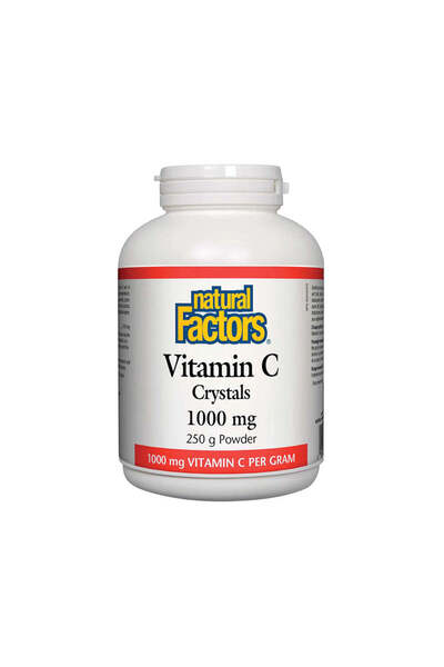 Natural Factors كريستالات فيتامين سي 1000 ملغ - 250 جرام مسحوق