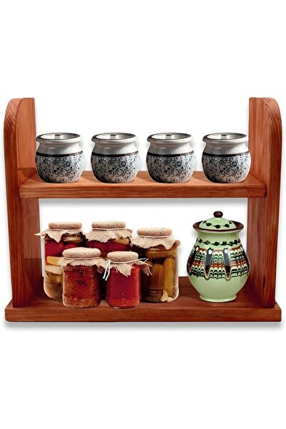 Dime Store Engineered Wood Storage rack for kitchen spice rack 2-Tier Organiz...