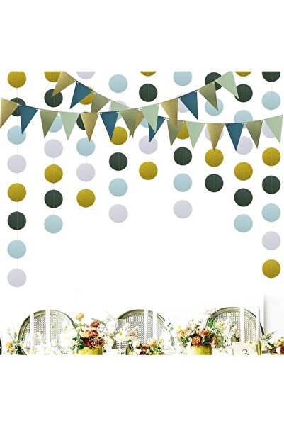 GENERAL Beautiful Paper Garlands - Round Decoration Pieces for Wedding, Birth...
