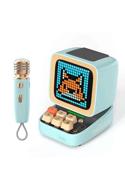 DIVOOM Difuzor Bluetooth Ditoo Retro Pixel Art de 15W, Difuzor Drăguț cu Alar...