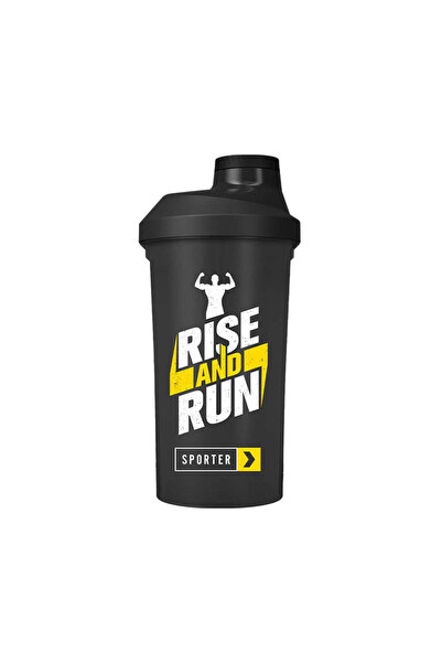 Sporter - Rise and Run Shaker - Black - 600 ml